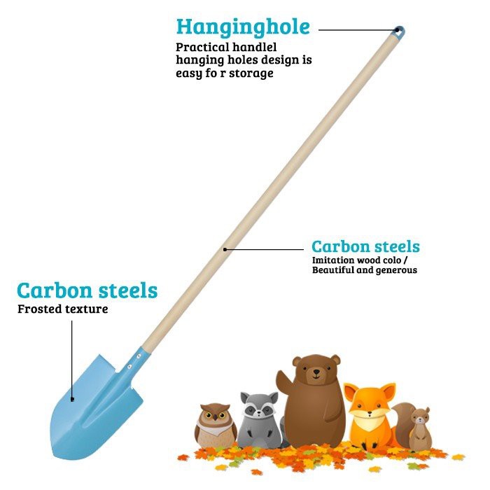 Long handle kids garden trowel