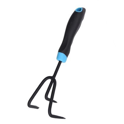 3 tines Dyfu Llaw Dur Carbon Du